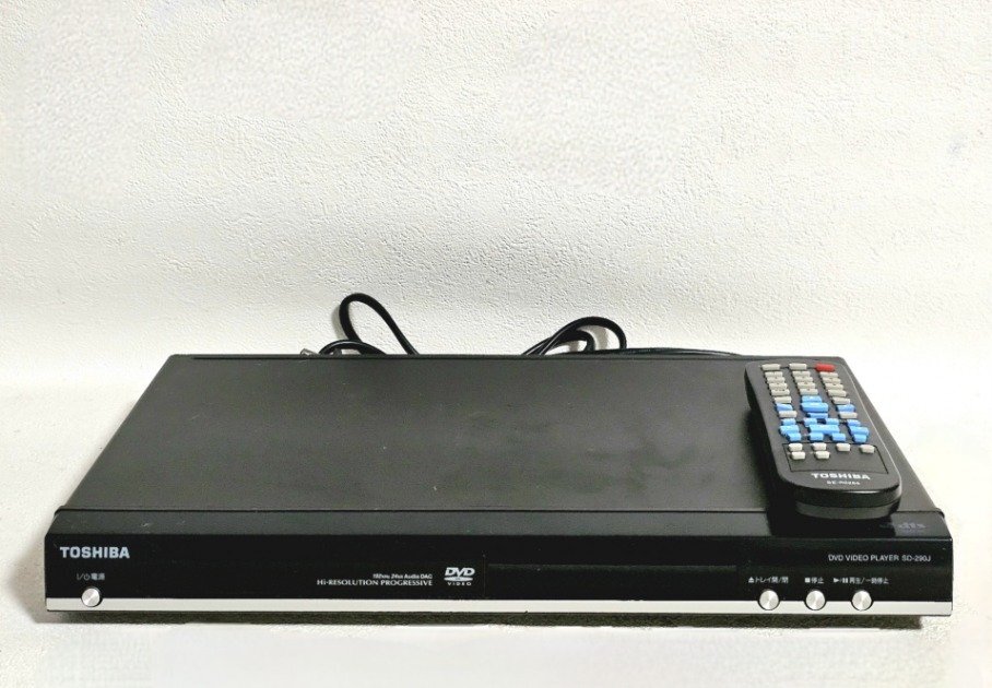 TOSHIBA Toshiba DVD видео плеер SD-290J DVD воспроизведение тонкий compact 2008 год производства дистанционный пульт . функционирование возможность бытовая техника 