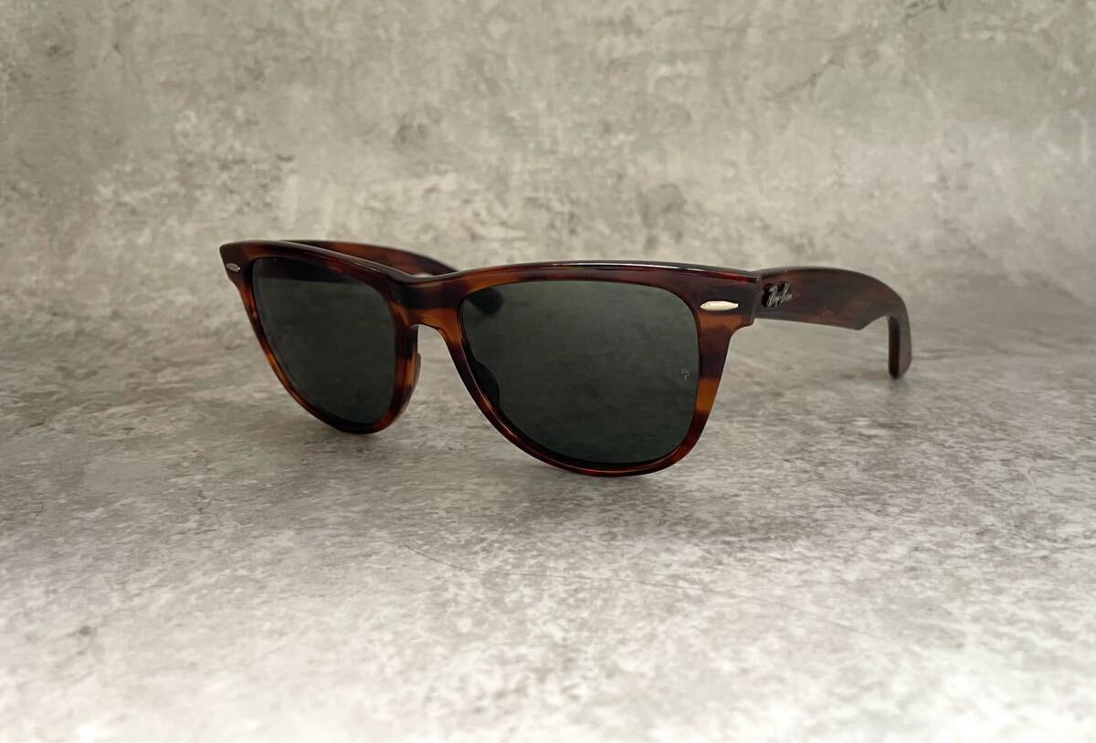 美品 90s vintage B&L RAYBAN WAYFARER2 ボシュロム レイバン ウェイファーラー2 サングラス オールド ビンテージ モックトータス 鼈甲