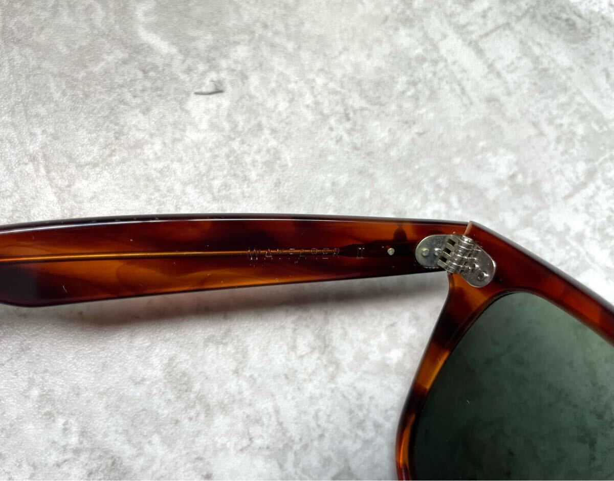 美品 90s vintage B&L RAYBAN WAYFARER2 ボシュロム レイバン ウェイファーラー2 サングラス オールド ビンテージ モックトータス 鼈甲