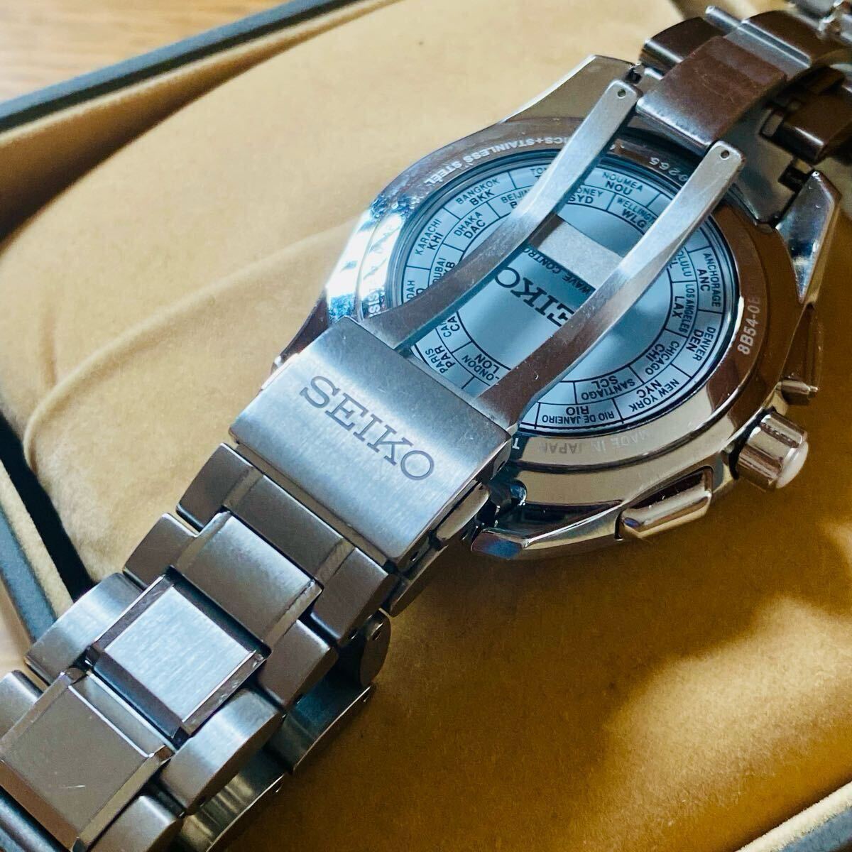 SEIKO ◇ ブライツ　ワールドタイム　電波ソーラー 8B54 ◇ SAGA165 セラミックベゼル