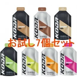 『KODA　舊Shotz（ショッツ　エナジージェル）お得なお試し7個(gè)セット』《送料無(wú)料》マラソンなど運(yùn)動(dòng)時(shí)のエネルギー補(bǔ)給