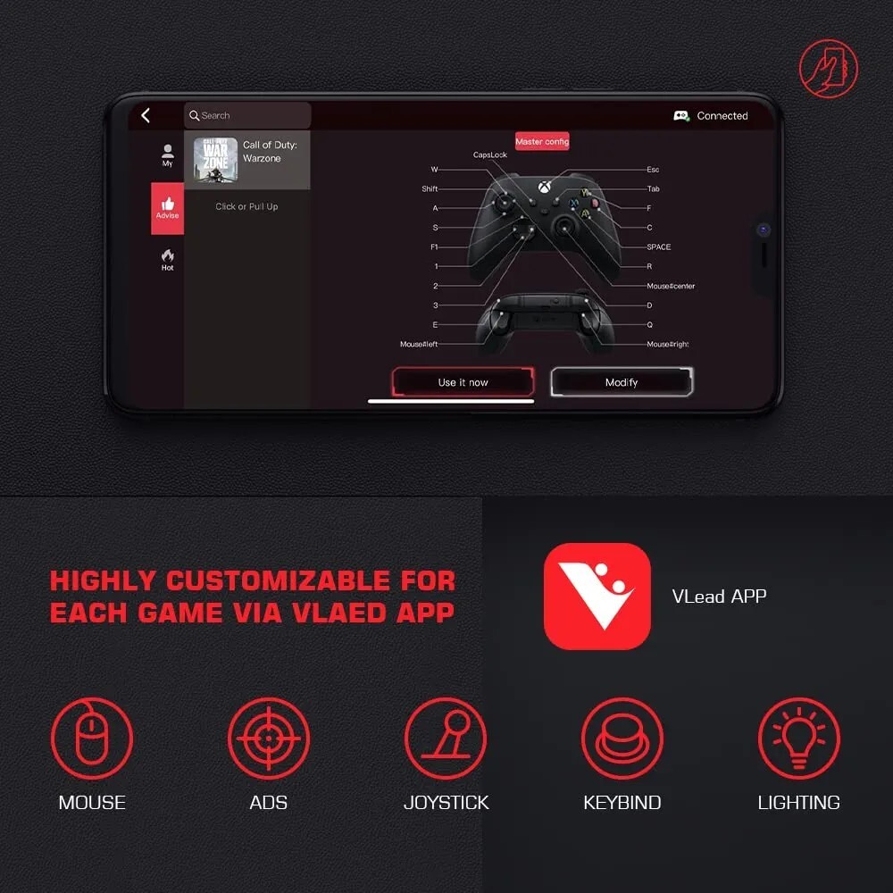 leadjoy VX2 AimBoxge-ming клавиатура мышь конвертер PS5 игра соответствует клавиатура мышь подключение адаптор ge-ming контроллер 