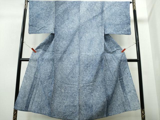平和屋著物∴夏物　男性　浴衣　有松鳴海絞り　斜線文　綿　逸品　CAAS0817ng