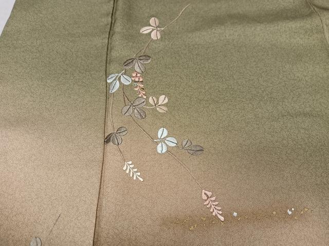平和屋著物■訪問著　刺繍　螺鈿　萩文　暈し染め　金銀彩　正絹　逸品　CAAS1425xe