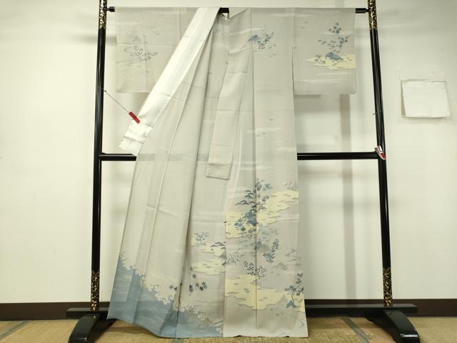 平和屋著物＊夏物　創(chuàng)業(yè)460年?千總　訪問著　絽　刺繍　御所解文　金纟　伊勢丹扱い　正絹　逸品　CAAS0689vp