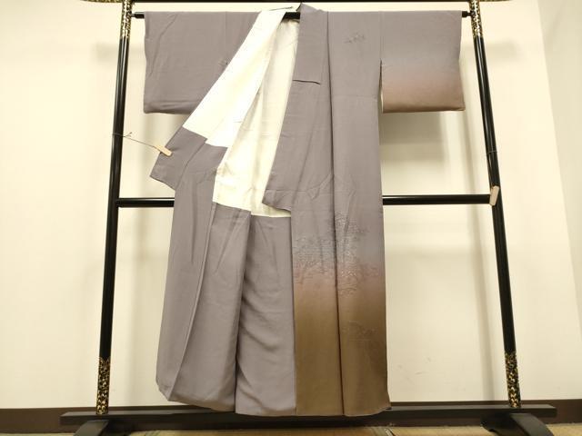 平和屋著物▼中國三大刺繍　スワトウ刺繍　総刺繍　訪問著　正倉院花文　暈し染め　正絹　逸品　CAAR7695hy