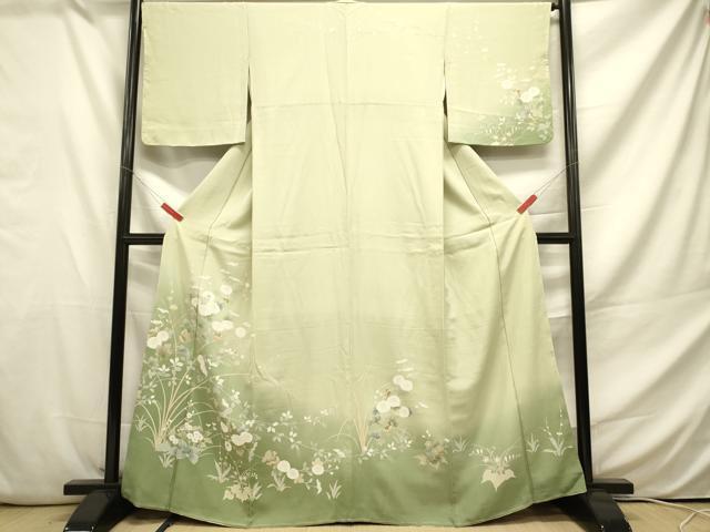 平和屋著物■訪問著　友禪　枝花文　暈し染め　正絹　逸品　未使用　DAAR3425zy