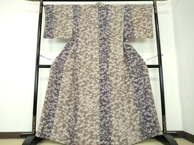 平和屋着物○上質な小紋 蔦の葉文 暈し染め 正絹 逸品