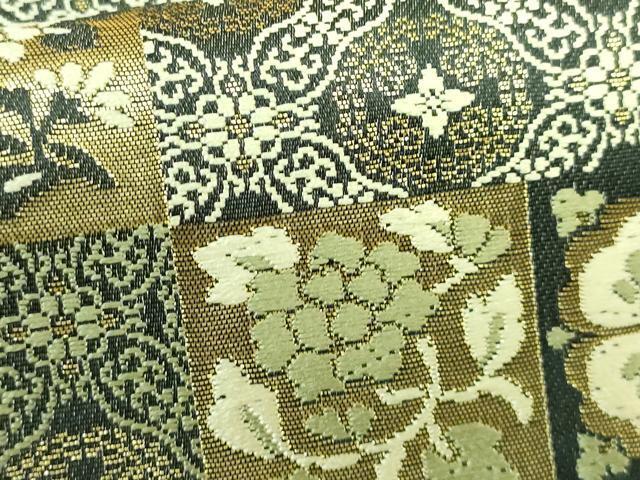 K3275【特選】洁白 玉版 浄皮 羅紋 95枚 平和屋着物□極上 西陣織 陰山織物謹製 箔屋清兵衛 六通柄