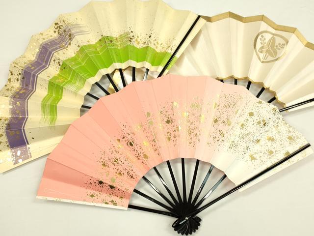 平和屋着物▼和装小物　扇子まとめて１０本　舞扇　枝桜　松　立波　２９cm　九寸五分　金銀彩　日本舞踊　逸品　CAAQ8159ju_画像6