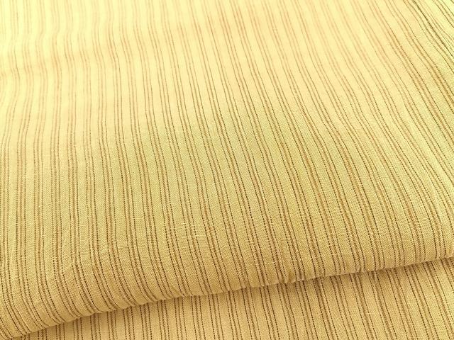平和屋著物＊夏物　本場(chǎng)小千谷ちぢみ　縞　麻　逸品　BAAT4386pk