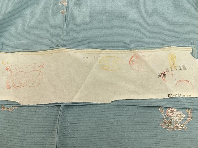 平和屋著物＊夏物　小紋　絽　椿　五泉　反端付き　正絹　逸品　未使用　BAAT4294pk