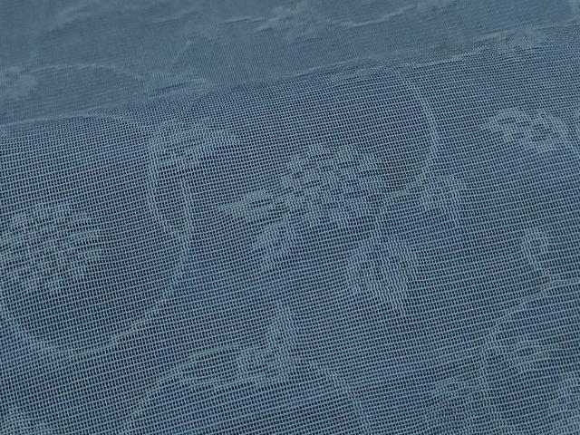 平和屋著物＊夏物　全通柄九寸名古屋帯　花唐草文　青藍(lán)色　正絹　逸品　DAAS2975cm
