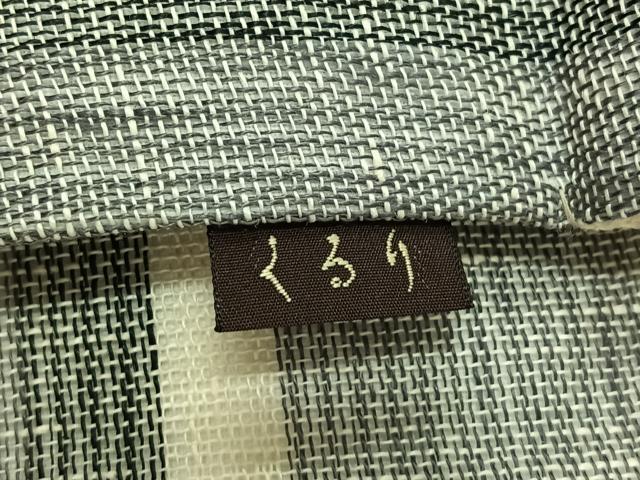 平和屋著物＊夏物　九寸名古屋帯　格子文　正絹　逸品　AAAW3909jh