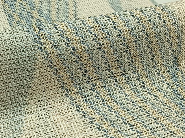 平和屋著物＊夏物　八寸名古屋帯　組織　幾何學(xué)文様　銀纟　正絹　逸品　AAAW3902jh