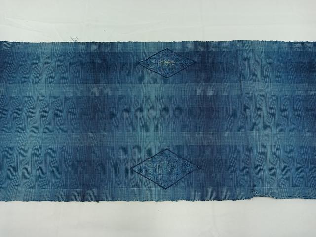 平和屋著物＊夏物　八寸名古屋帯　よろけ縞　銀纟　正絹　逸品　AAAW3858jh