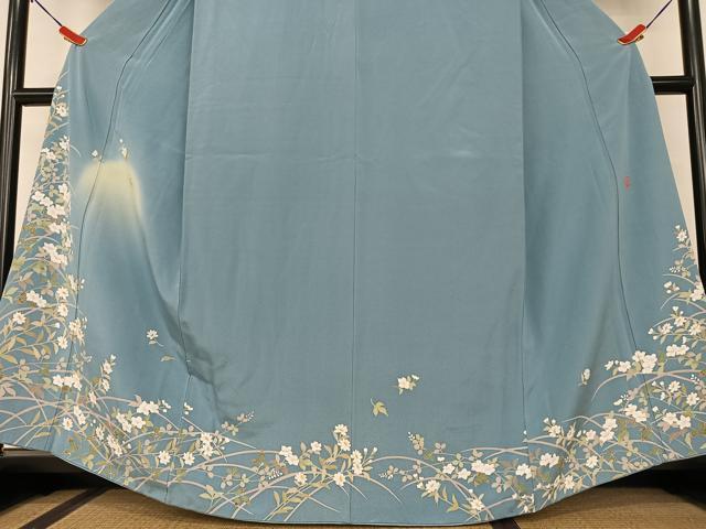 【逸品】●作家訪問着●縮緬●流水文様● 楽天市場】【中古品】仕立て上がり 袷着物「縮緬 流水文 黒