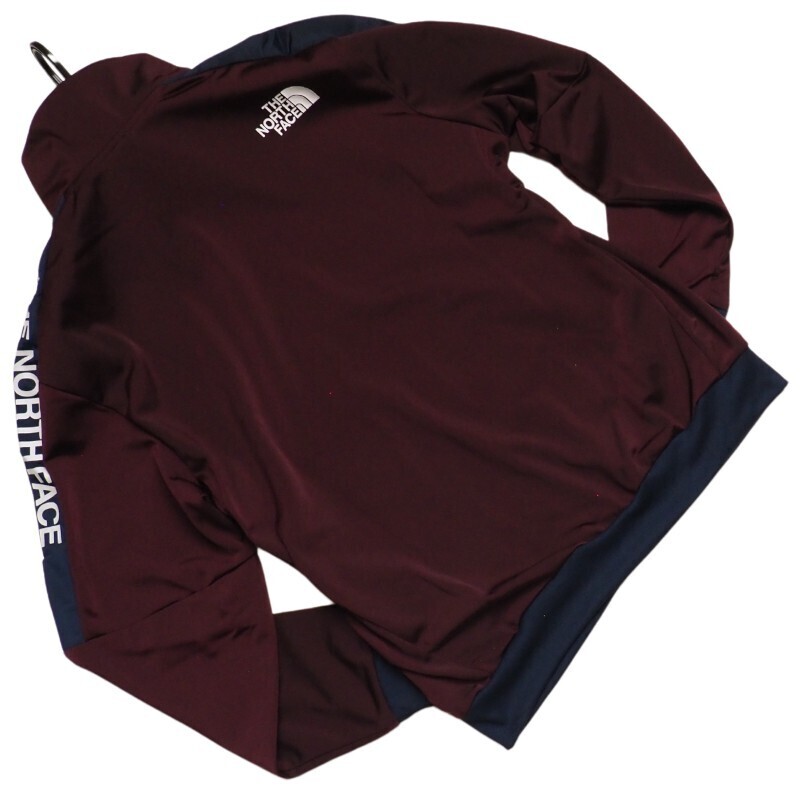 新品正規(guī) ノースフェイス 海外限定 ビッグロゴ 天竺ジャージー ALBANI ジップアップジャケット メンズ95(M) ワイン(WIN) 直営店購入