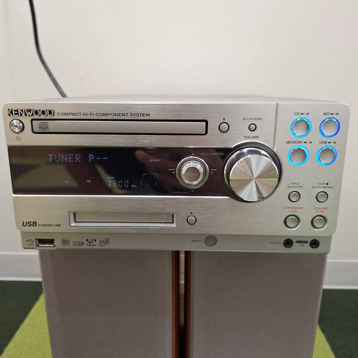 3711-12◆KENWOOD ケンウッド CD メディアプレーヤー RD-UDA77 スピーカー リモコン アンテナ 説明書付き 動作確認済み