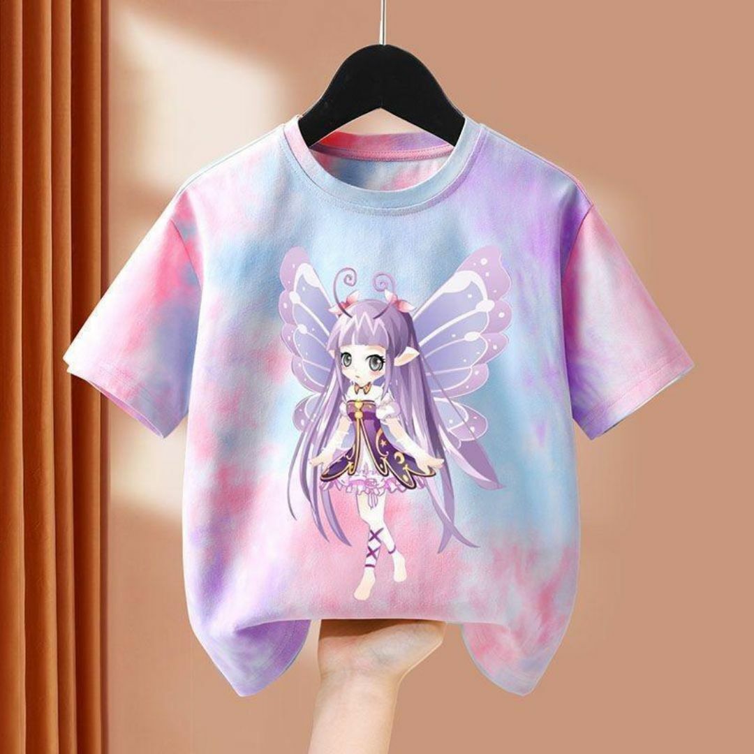 160㎝　子供服　女の子　涼しい　半袖　Tシャツ　かわいい天使　通気速干