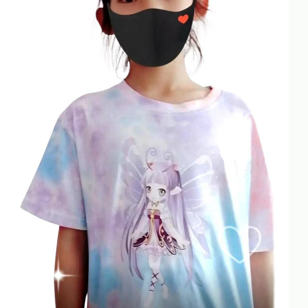 140㎝　子供服　女の子　涼しい　半袖　Tシャツ　かわいい天使　通気速干