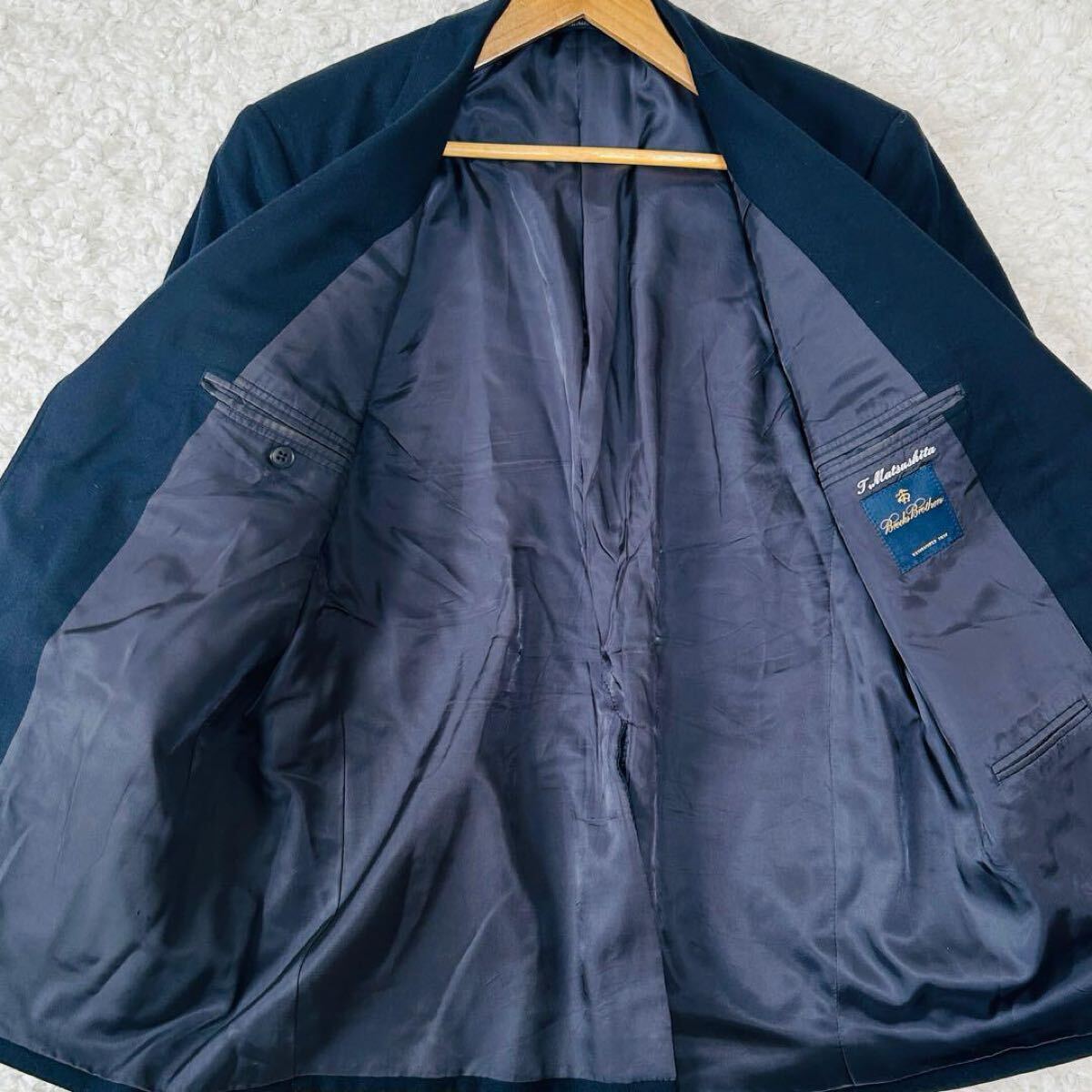 極美品【L】紺ブレの王様！ブルックスブラザーズBROOKS BROTHERS金ボタン　テーラードジャケット2B ネイビー春夏　40SHT
