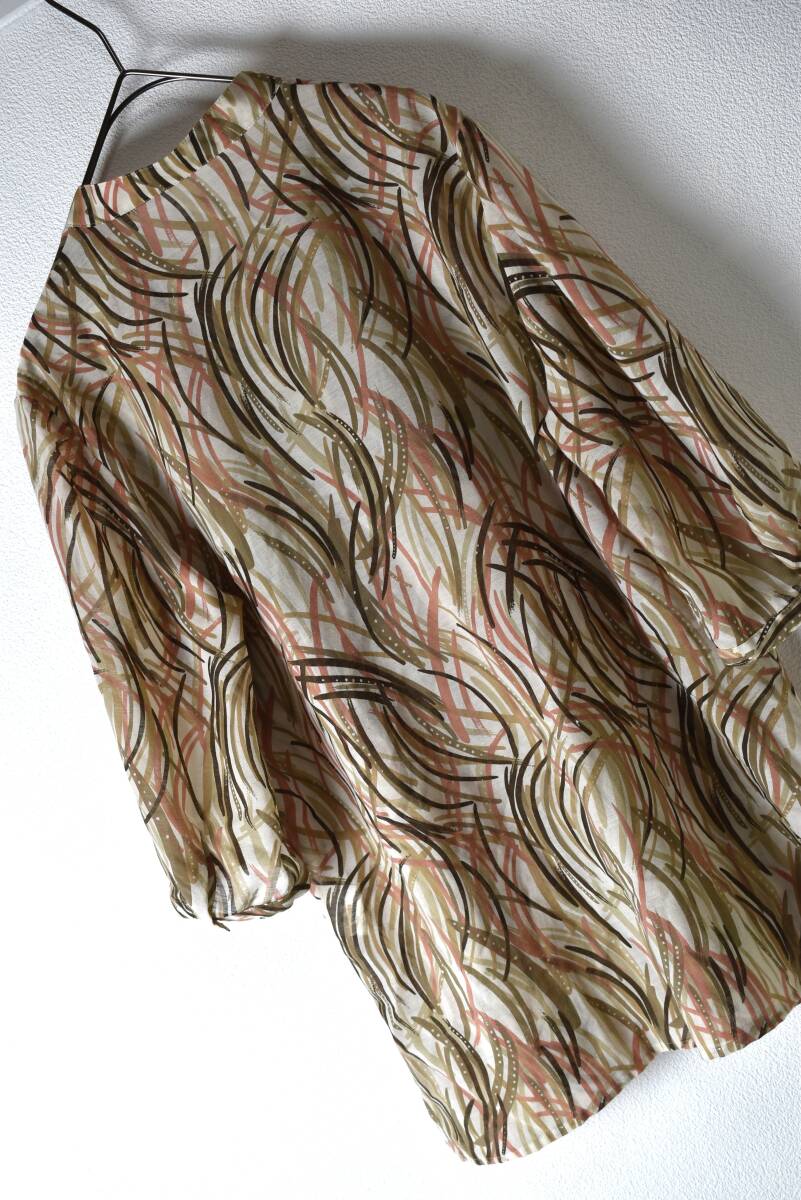 アクアスキュータム Aquascutum フリル付きオーバーブラウスシャツ 
