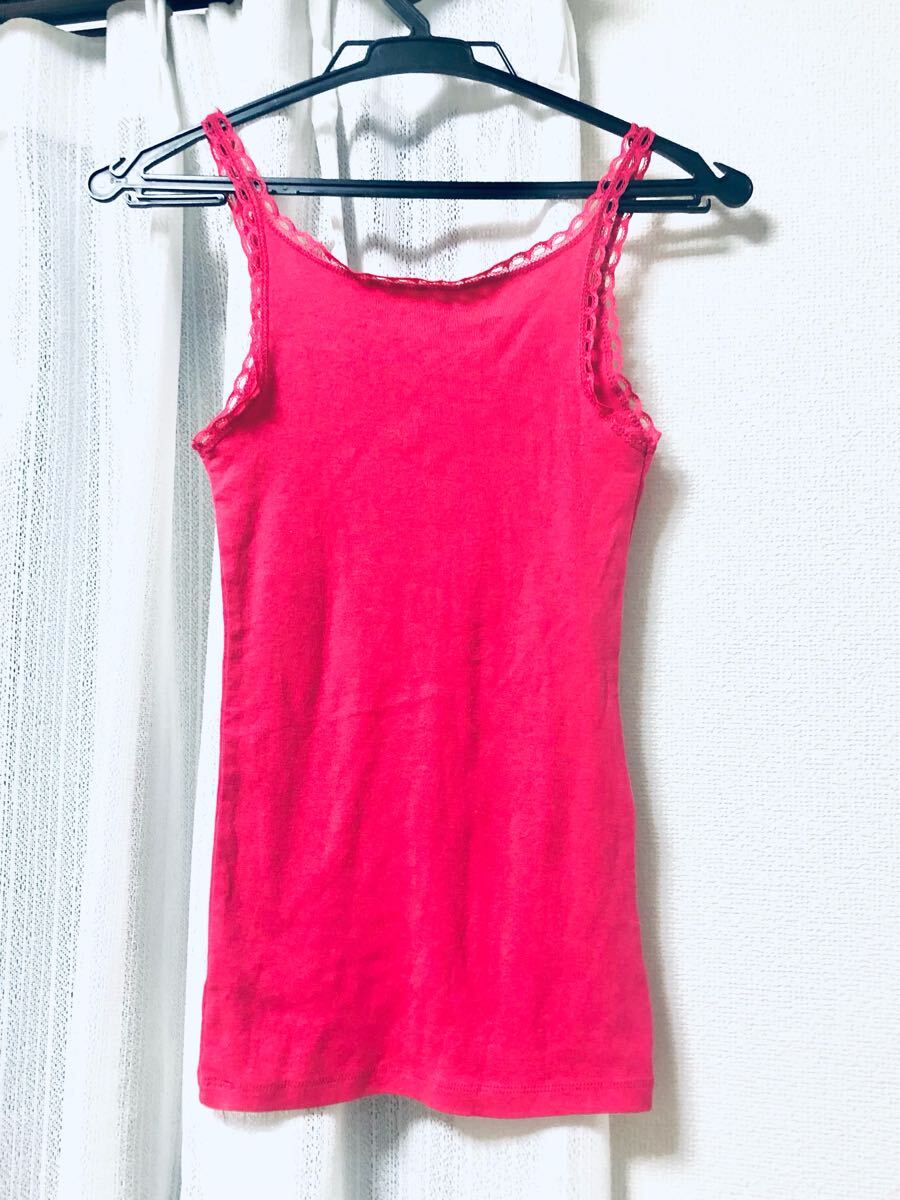 新品・未使用GAP キャミソール ピンク レディースXS レース 付き_画像4
