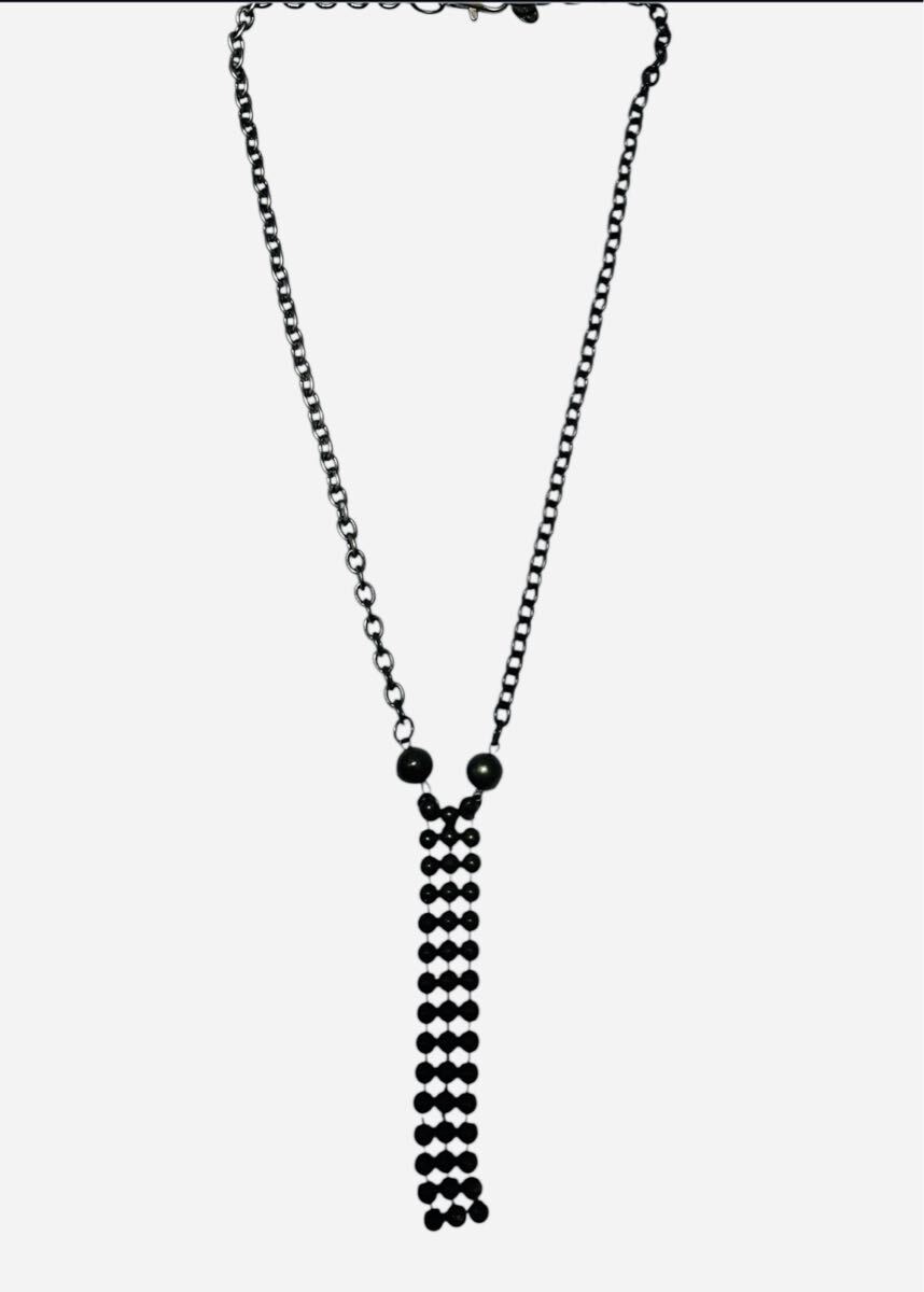JＰG/ vintage Collection samplemetal ball mesh chain necklace antique gunmetal color