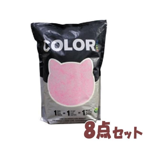 貓砂 固まる Nullodor カラーリター ピンク1.8kg×８個（ケース販売??