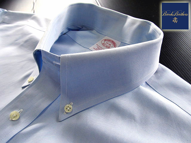 ★500円スタート！ブルックスブラザーズ BROOKS BROTHERS ボタンダウンシャツ 長袖 XLサイズ 希少品 ブルックスプレミアム?ブルー