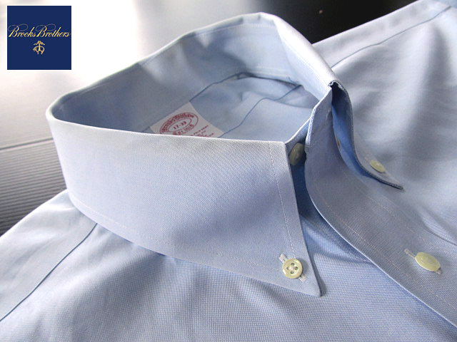 ★500円スタート！ブルックスブラザーズ BROOKS BROTHERS ボタンダウンシャツ 長袖 XLサイズ 希少品 ブルックスプレミアム?ブルー