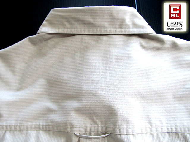 ★300円スタート！美品 チャップス ラルフローレン CHAPS RALPH LAUREN ボタンダウンシャツ 長袖 XLサイズ 希少品 プレミアム?カーキ