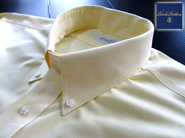 ★500円スタート！ブルックスブラザーズ BROOKS BROTHERS ボタンダウンシャツ?オックスフォード 長袖 XLサイズ 希少品 イエロー