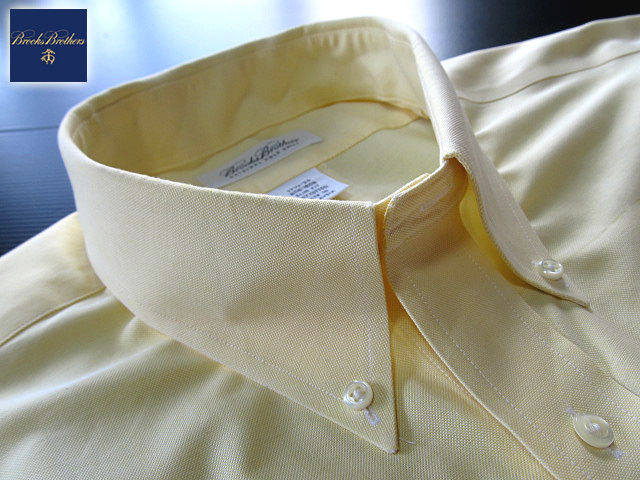 ★500円スタート！ブルックスブラザーズ BROOKS BROTHERS ボタンダウンシャツ?オックスフォード 長袖 XLサイズ 希少品 イエロー