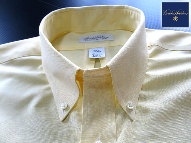 ★500円スタート！ブルックスブラザーズ BROOKS BROTHERS ボタンダウンシャツ?オックスフォード 長袖 XLサイズ 希少品 イエロー