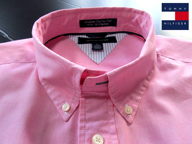 ★美品 トミーヒルフィガー TOMMY HILFIGER ボタンダウンシャツ 長袖 XLサイズ 希少品 トミープレミアム?ピンク