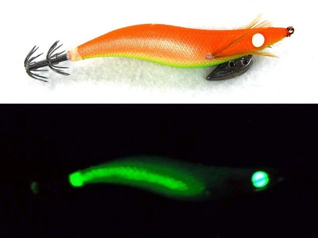 あおりねっと エッギーGL II (ラトルタイプ) 3.5號 オレンジ 20g ラトル グロー GLOW 蓄光 ケイムラ UV