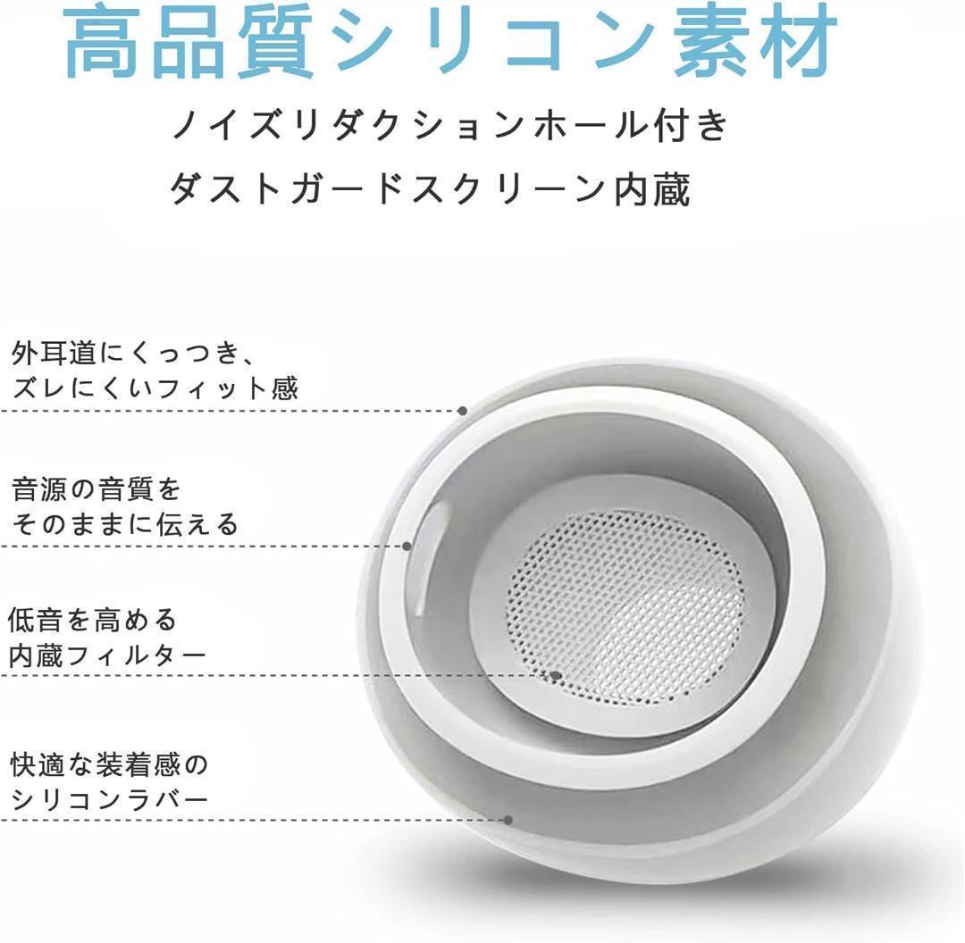 ホワイト　M 3ペア AirPods Pro イヤーチップ イヤーピース