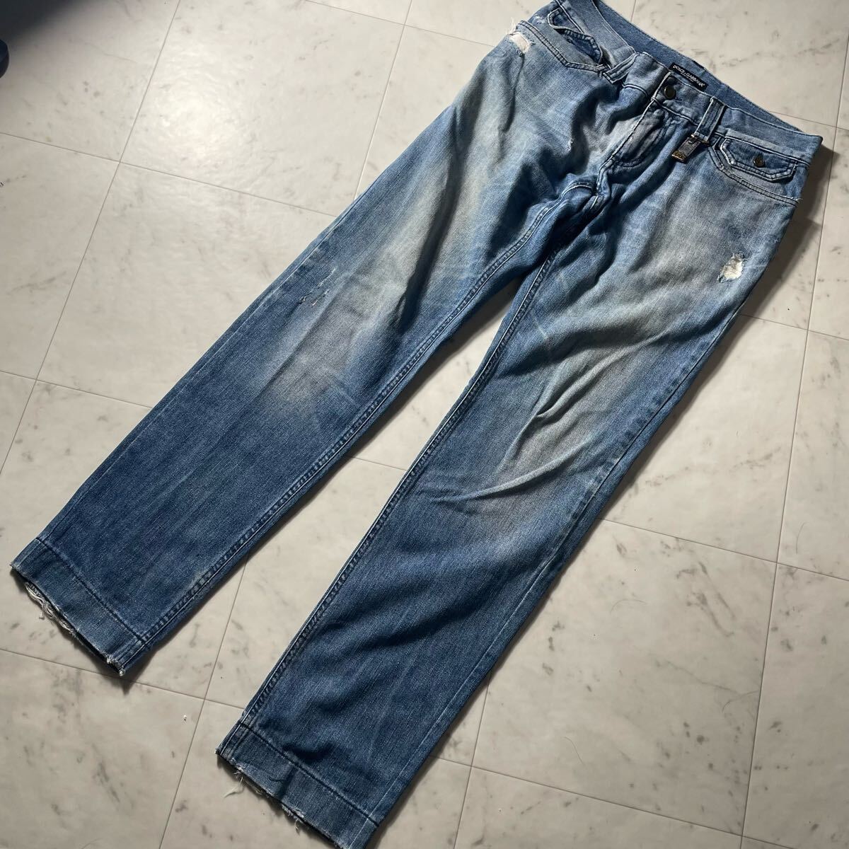 魅せる男の戦闘服!!!【ドルチェ&ガッバーナ DOLCE&GABBANA】ジーパン Gパン パンツ デニム◎ ロゴ◎ DGボタン◎ L位◎