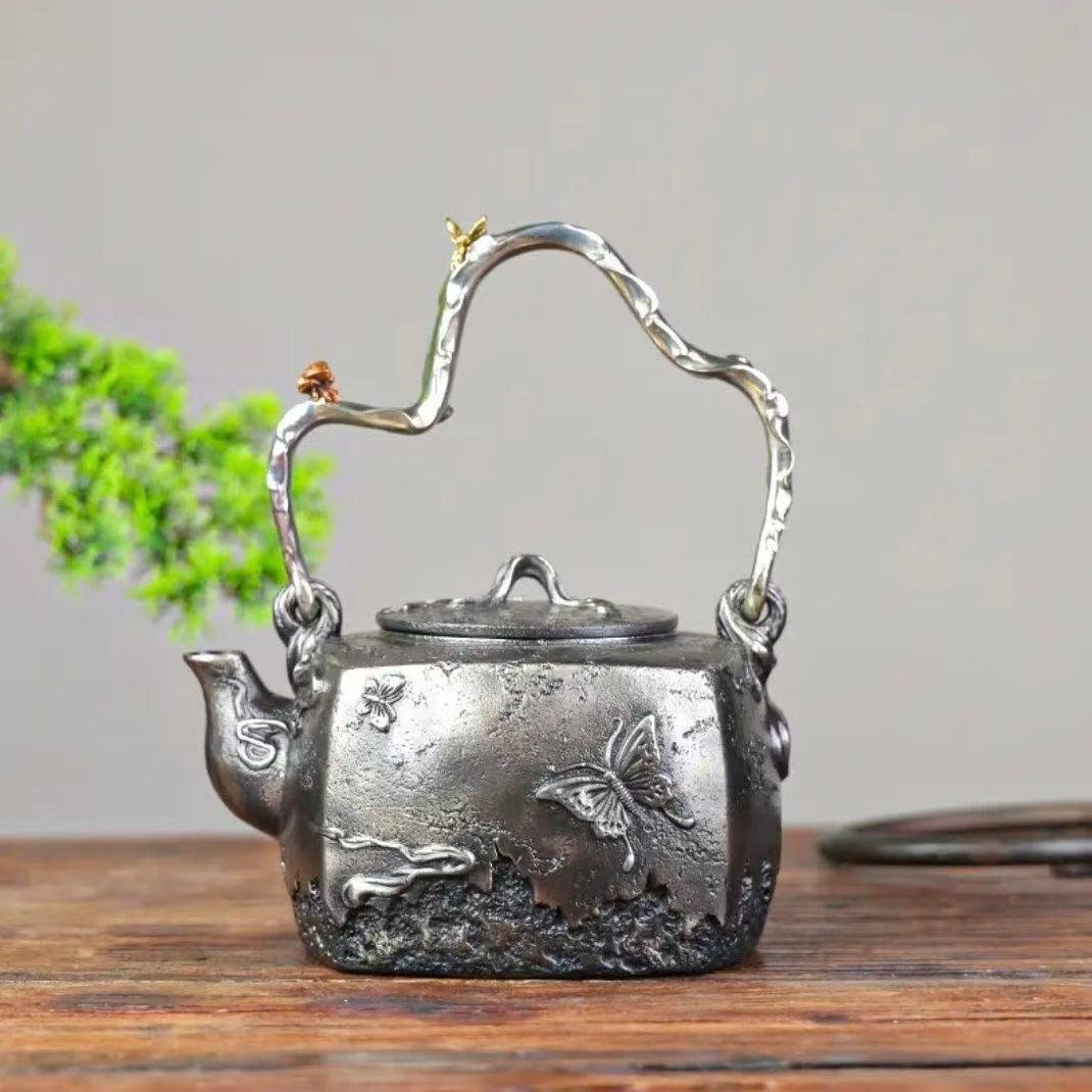 新品★南部鉄器 砂鉄制 鉄瓶 大容量鉄壺 コーティングなし 手作り純鉄 やかんを沸かす お茶の道具