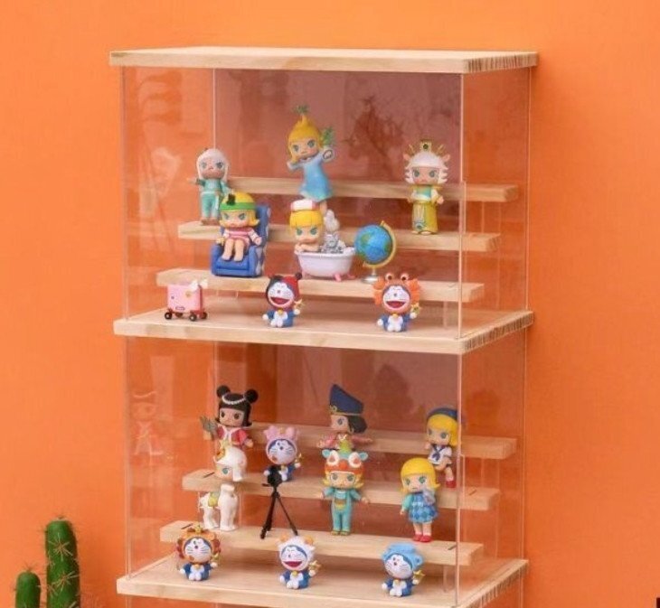 ブラインドケース収納ケース展示棚フィギュアおもちゃ展示ケース防塵アクリル透明フィギュア展示ケース
