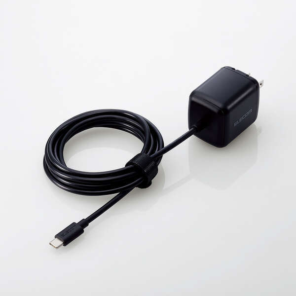 USB AC充電器 最大出力45W USB Power Delivery対応 USB Cケーブル一體型 ケーブルが脫落しないので安心充電: ACDC-PD8345BK
