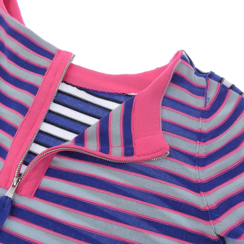 超美品 ソニアリキエル Soniarykiel 2015年商品 コットン100% ボートネック ボーダー ニット ワンピース S 15ss