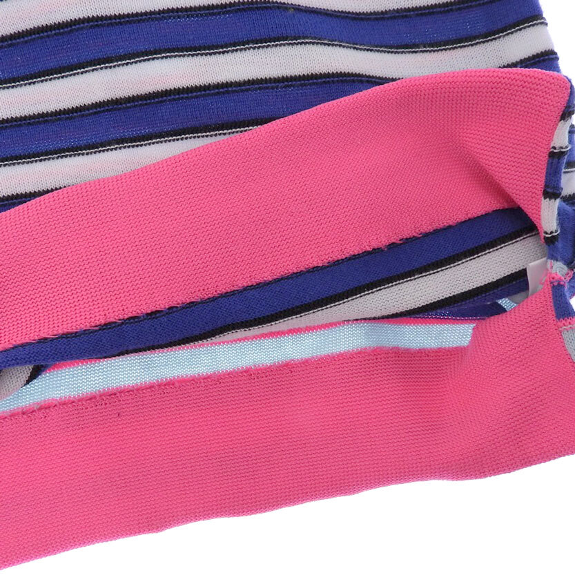 超美品 ソニアリキエル Soniarykiel 2015年商品 コットン100% ボートネック ボーダー ニット ワンピース S 15ss