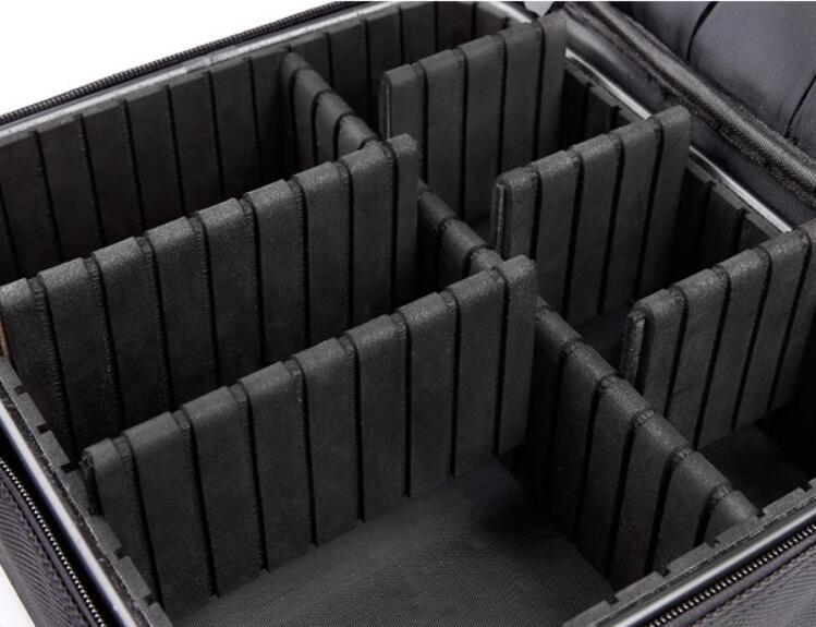 大人気コスメバッグ 持運(yùn)び 化粧品入れ 大容量 ポーチ メイクボックス 小物 収納ケース 化粧バッグ 化粧道具　ブラック
