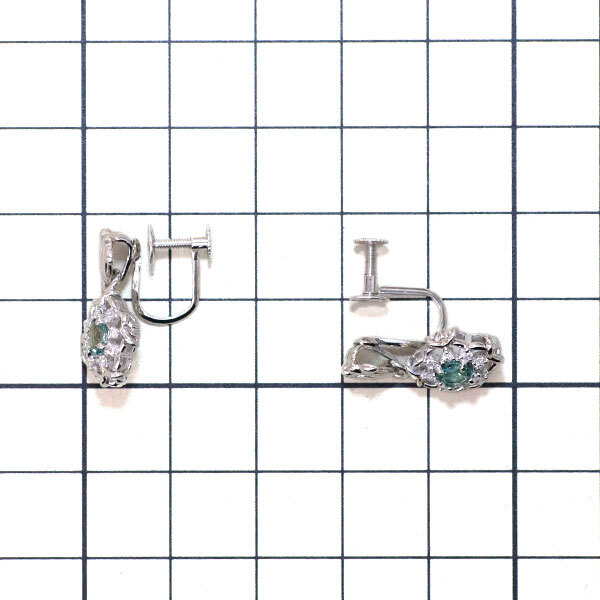  редкий Pt900/Pt850 александрит бриллиант серьги 0.44ct D0.26ct новое поступление лот 1 неделя SELBY