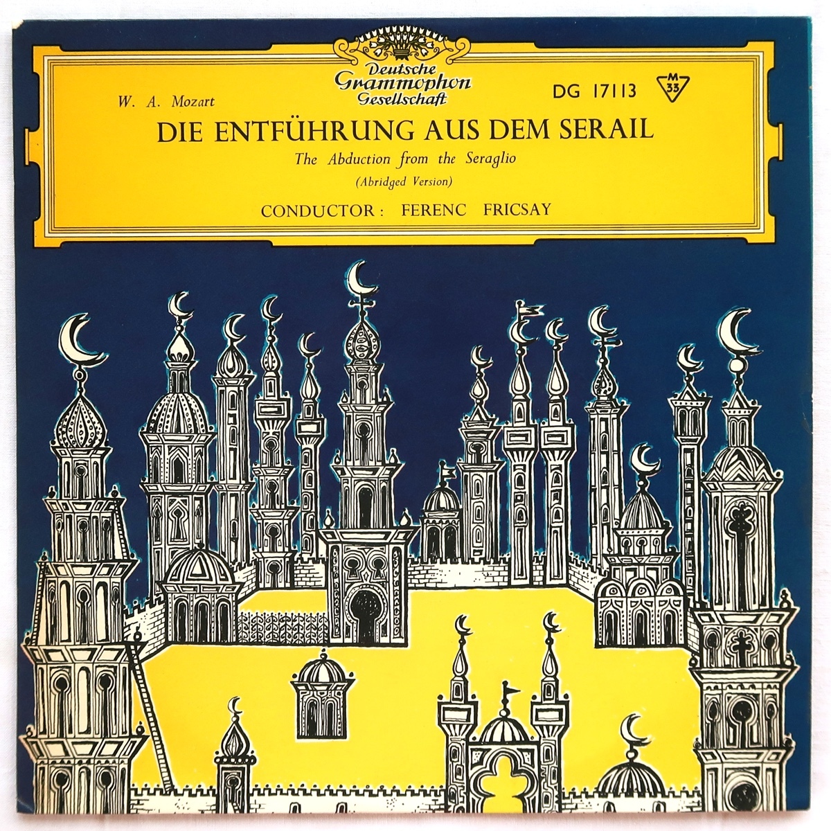 10INCH モーツァルト 後宮からの誘拐 ハイライト フリッチャイ RIASベルリン放送交響楽団 DG17113 英盤_画像1