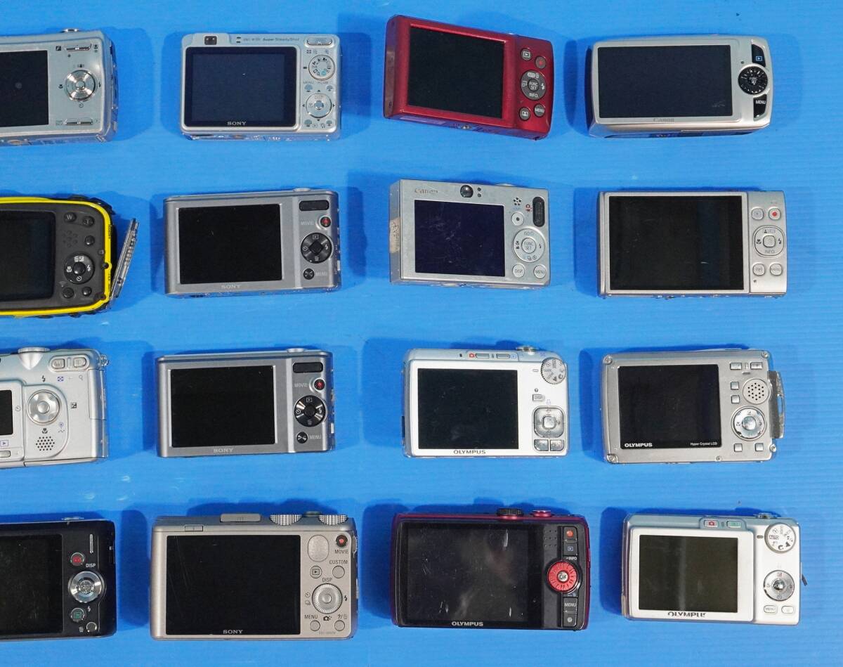 まとめて デジカメ 24臺 CANON SONY FUJIFILM CASIO OLYMPUS Nikon ジャンク品