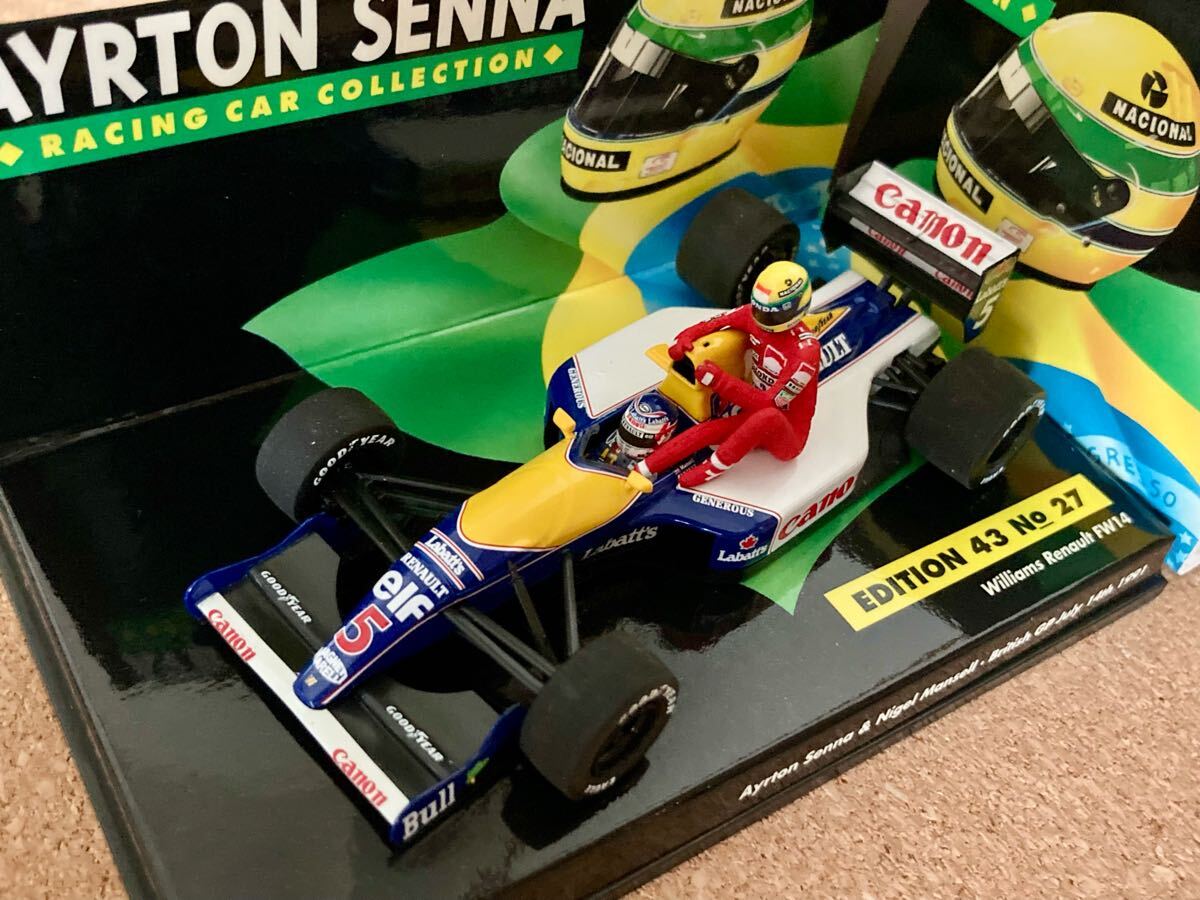 ミニチャンプス 1/43 ウイリアムズ FW14 ライド オン セナ 1991年 イギリスGP マンセル ★ マクラーレン MP4/6 Senna